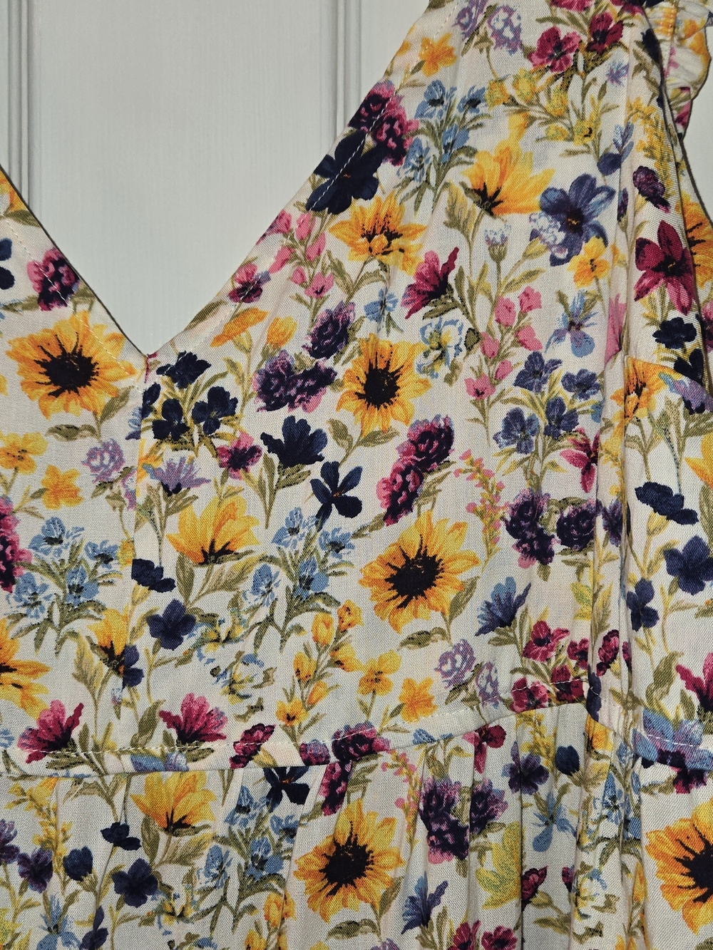 Old Navy Floral Tiered Midi Skirt - Yellow & Multi (NOWT) - Picture 2 of 5